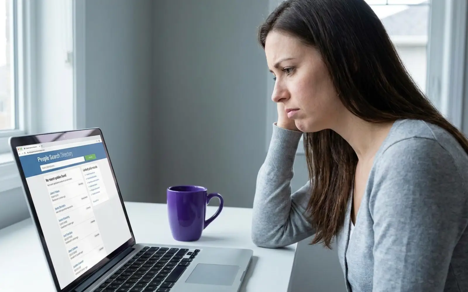 Online directory listing with outdated phone number information